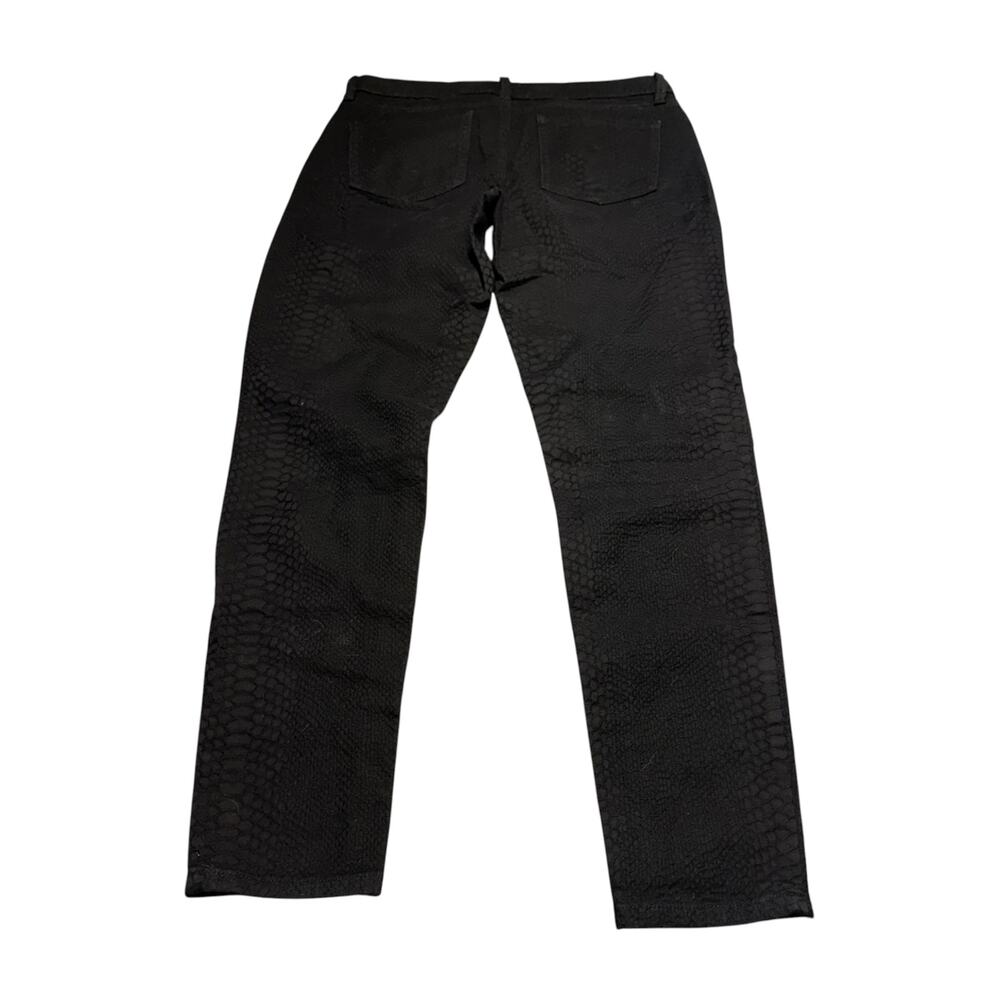 Joe Fresh Black Snake Embossed Low Rise Slim Jeans Size 4 - Picture 8 of 8